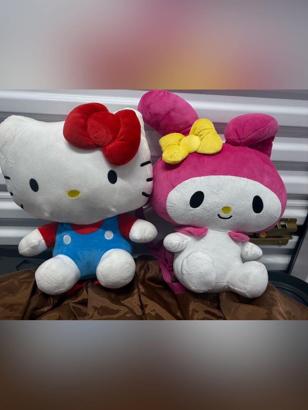 Hello Kitty Plush with My Melody Plush - White, Red, Blue, Pink, Yellow